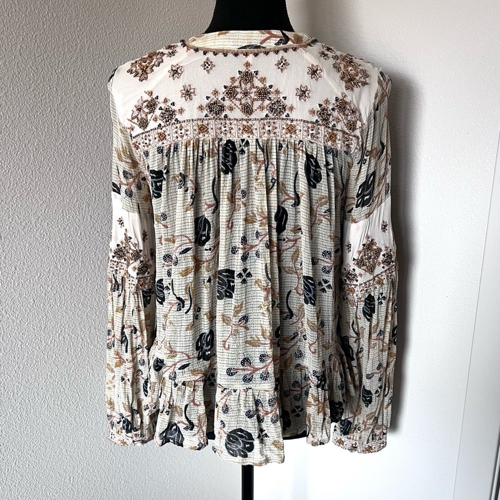 EXC • Free People Stroll Through the Meadow Blouse • - Picture 8 of 12